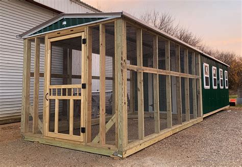 large steel chicken coop